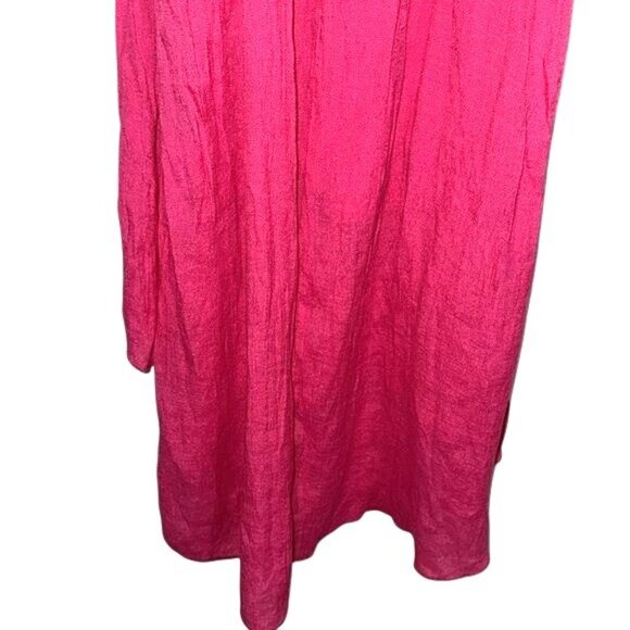 Sleeveless Pink High-Low Maxi Dress With Gold Accent By Mae Gabrielle XL Rayon & - Picture 7 of 10